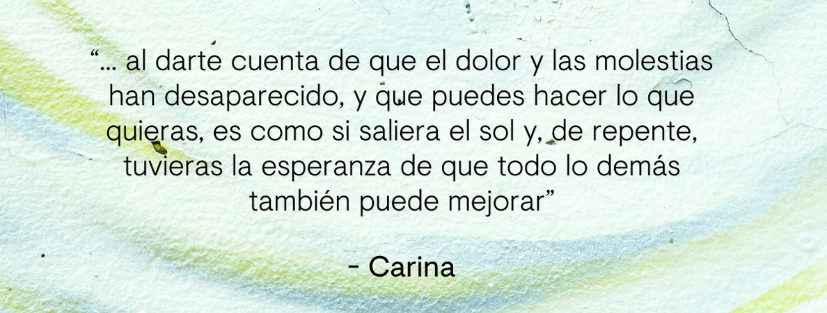 La historia de Carina y su lucha con el dolor oncológico